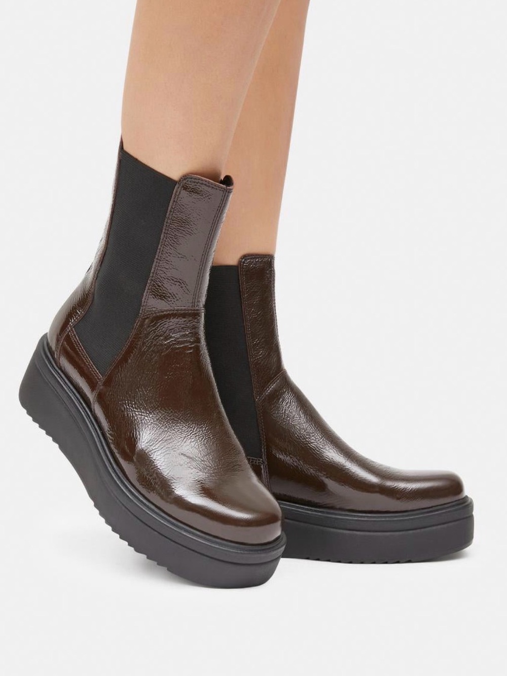 Vagabond Brown Leather Tara Chelsea Boots